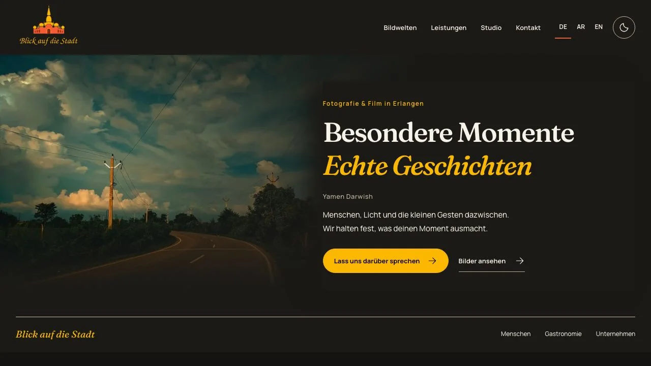 Blick auf die Stadt · Photography & company website